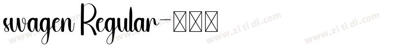 swagen Regular字体转换